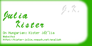 julia kister business card